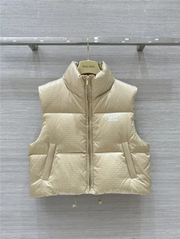 miumiu jacquard down vest - designer replica website