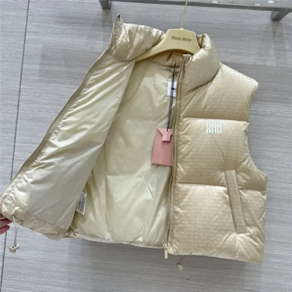 miumiu jacquard down vest - designer replica website