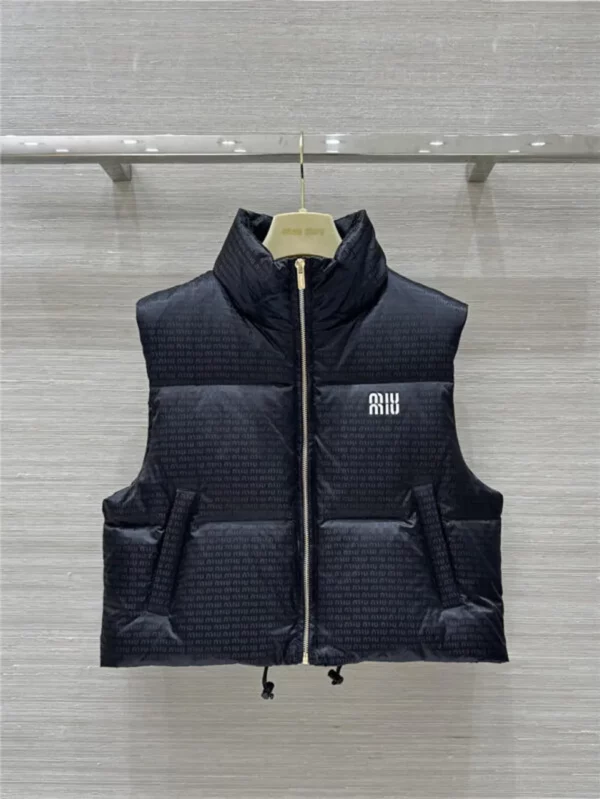 miumiu jacquard down vest - designer replica website