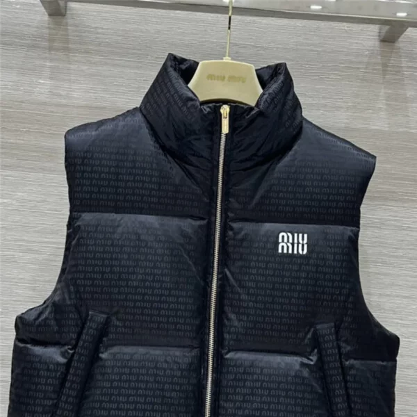 miumiu jacquard down vest - designer replica website