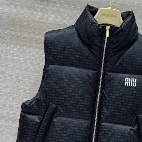 miumiu jacquard down vest - designer replica website