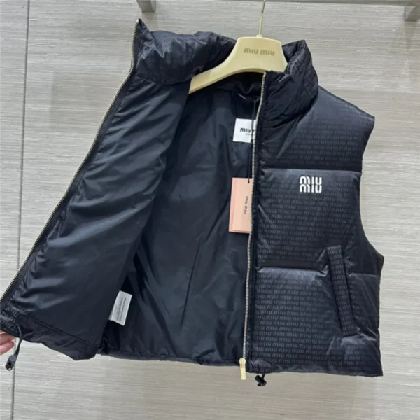 miumiu jacquard down vest - designer replica website