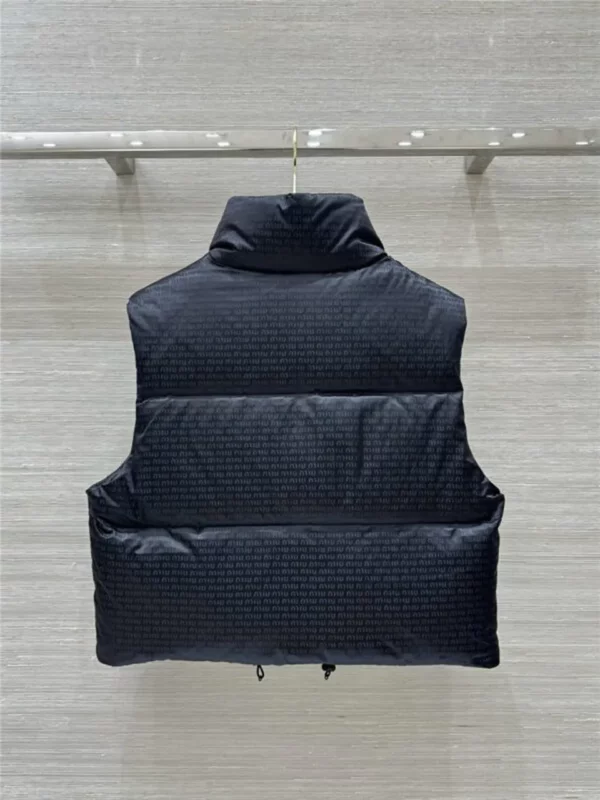 miumiu jacquard down vest - designer replica website