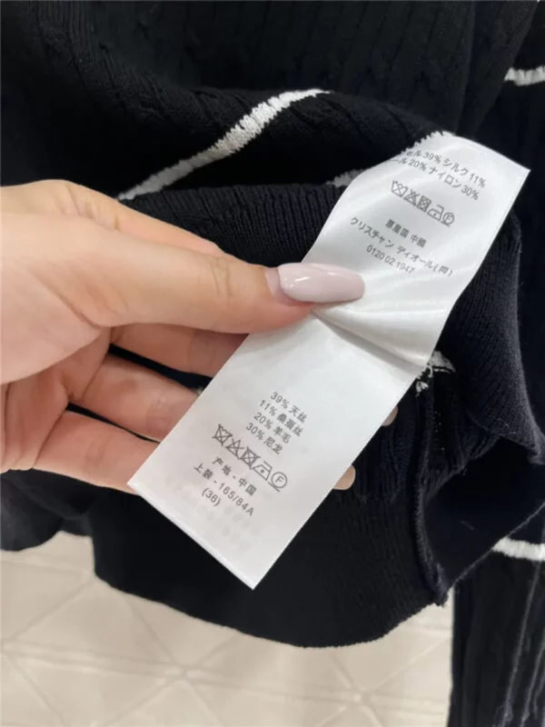 dior lapel knitted long sleeve - Replica Dior