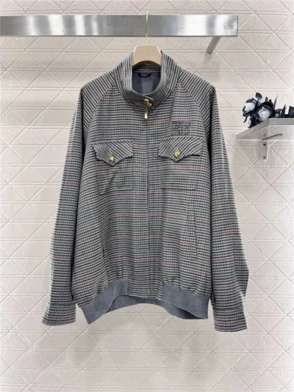 miumiu wool plaid jacket - designer replica website