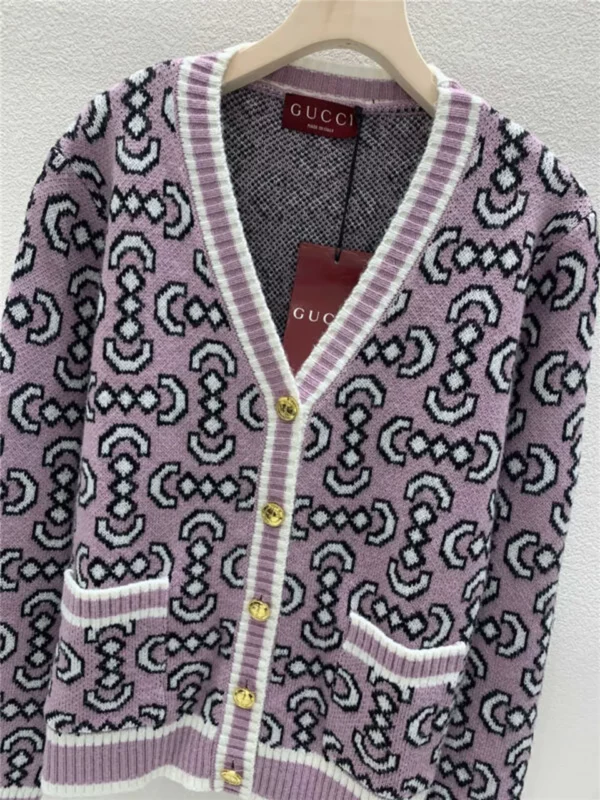 gucci v neck knitted cardigan - Gucci replica