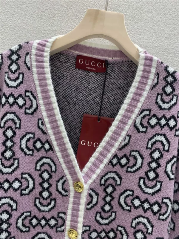 gucci v neck knitted cardigan - Gucci replica