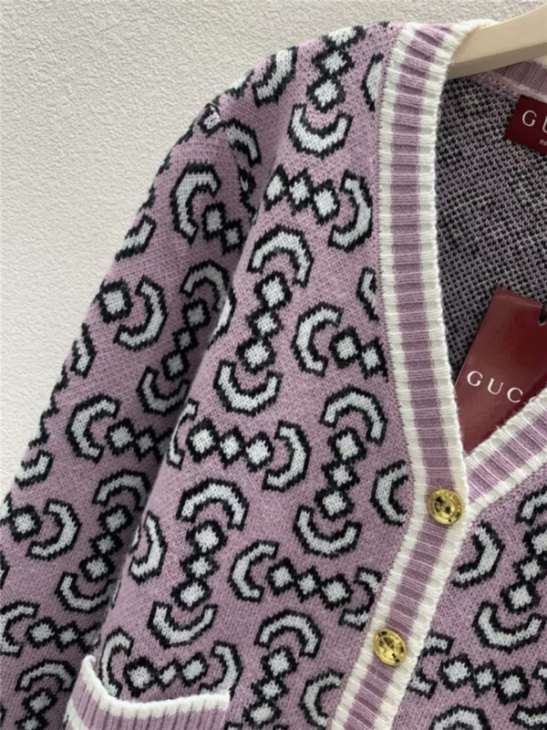 gucci v neck knitted cardigan - Gucci replica