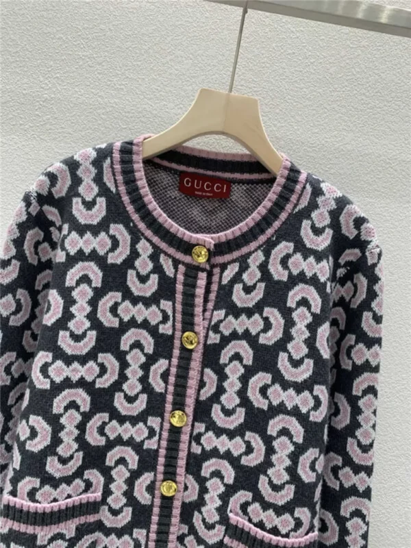 gucci crew neck knitted cardigan - Gucci replica