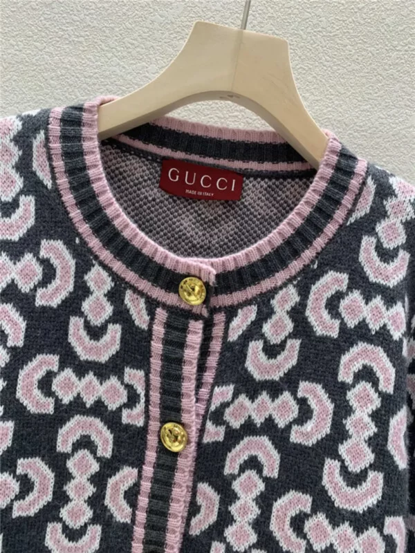 gucci crew neck knitted cardigan - Gucci replica