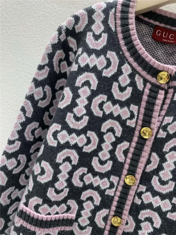 gucci crew neck knitted cardigan - Gucci replica