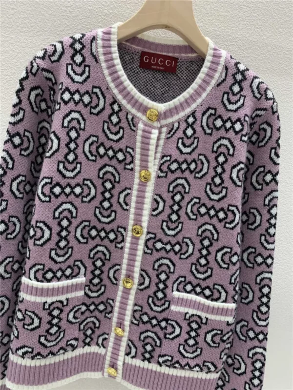 gucci crew neck knitted cardigan - Gucci replica