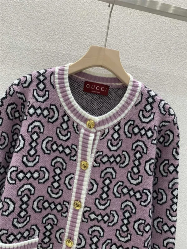 gucci crew neck knitted cardigan - Gucci replica