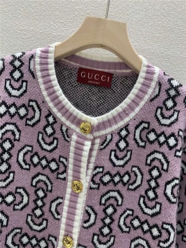 gucci crew neck knitted cardigan - Gucci replica