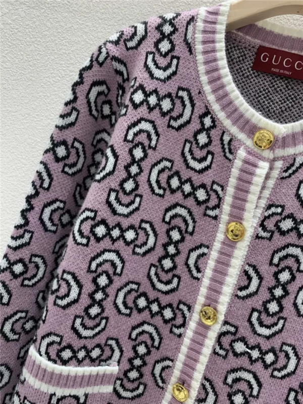 gucci crew neck knitted cardigan - Gucci replica