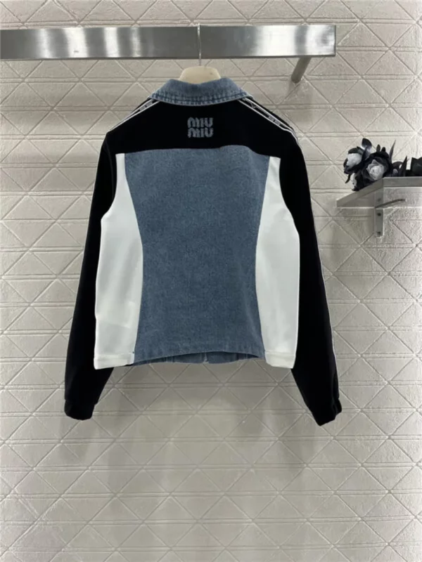 miumiu contrast color denim jacket - aaa replica clothes