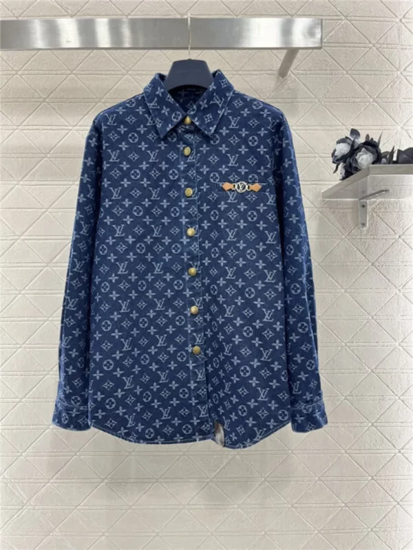 louis vuitton LV lapel denim jacket - Replica Louis Vuitton