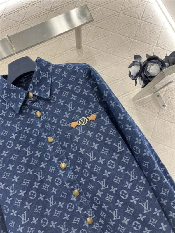 louis vuitton LV lapel denim jacket - Replica Louis Vuitton