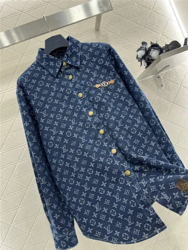 louis vuitton LV lapel denim jacket - Replica Louis Vuitton