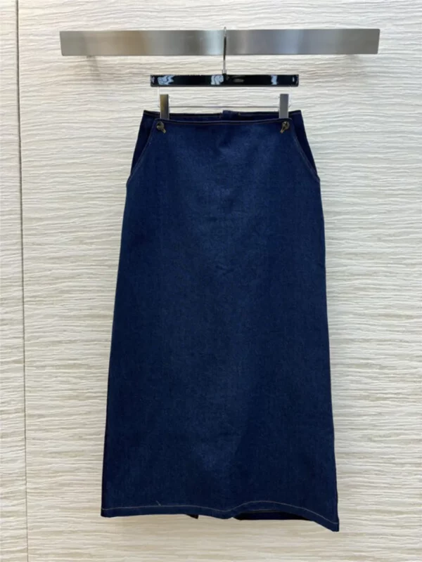 Fendi high waist denim maxi skirt - aaa replica clothes