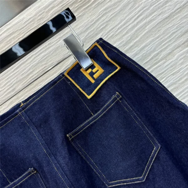 Fendi high waist denim maxi skirt - aaa replica clothes