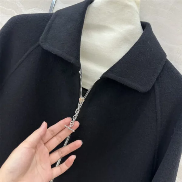 Hermes cashmere jacquard coat - aaa replica clothes