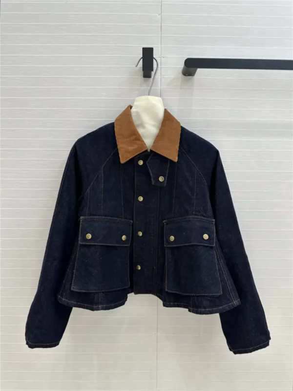 loewe lapel denim jacket - aaa replica clothes