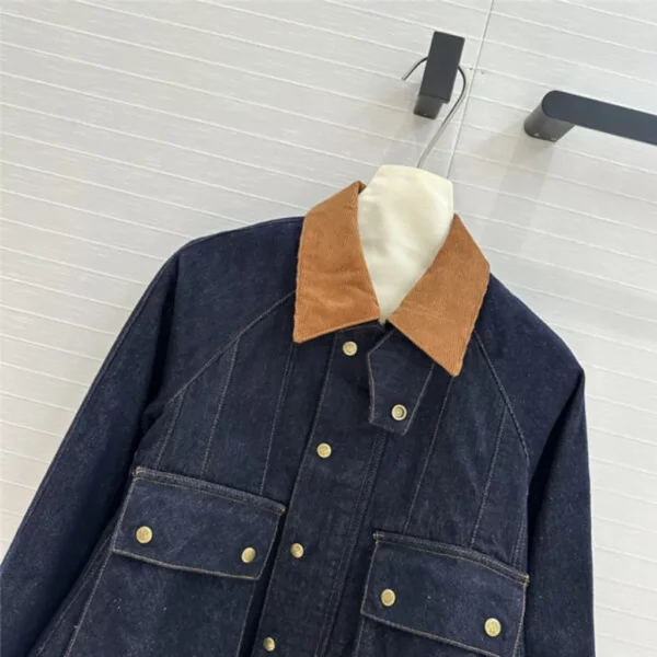 loewe lapel denim jacket - aaa replica clothes