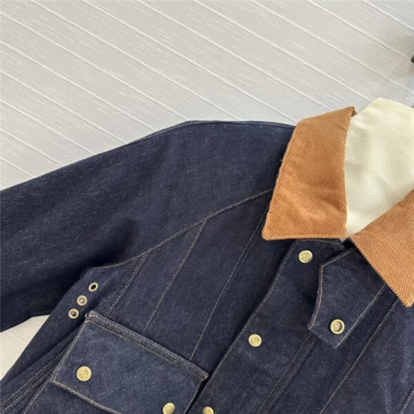 loewe lapel denim jacket - aaa replica clothes