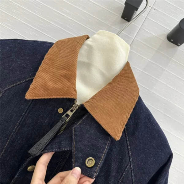 loewe lapel denim jacket - aaa replica clothes