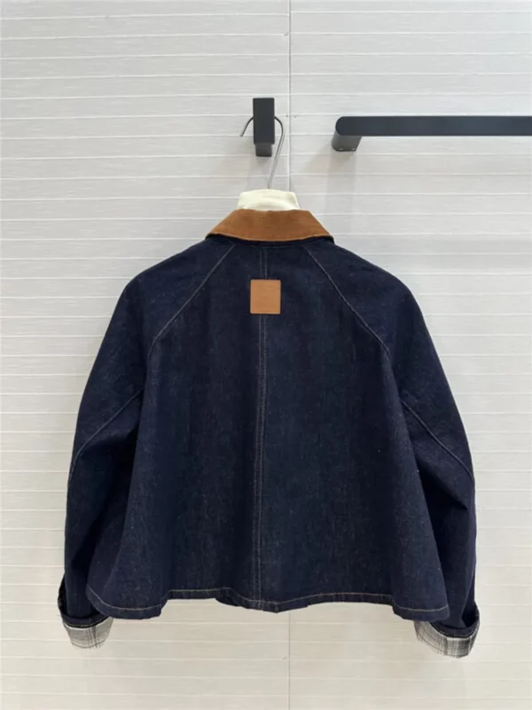 loewe lapel denim jacket - aaa replica clothes