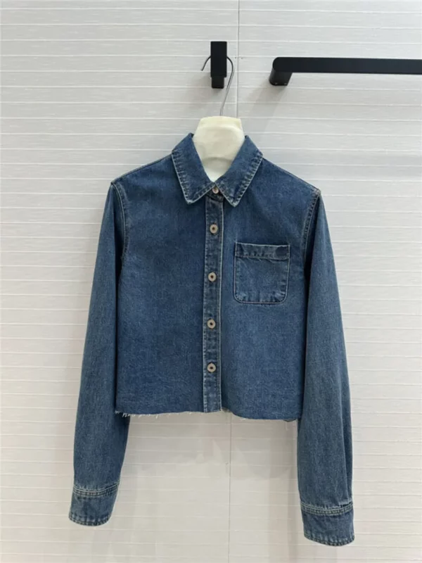 loewe cropped denim shirt - aaa replica clothes