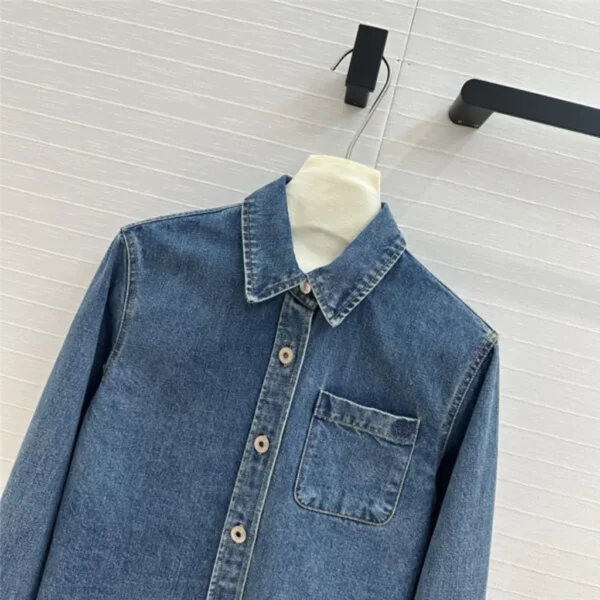 loewe cropped denim shirt - aaa replica clothes