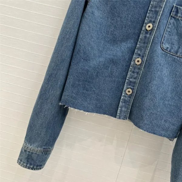 loewe cropped denim shirt - aaa replica clothes