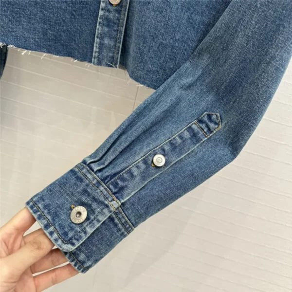 loewe cropped denim shirt - aaa replica clothes