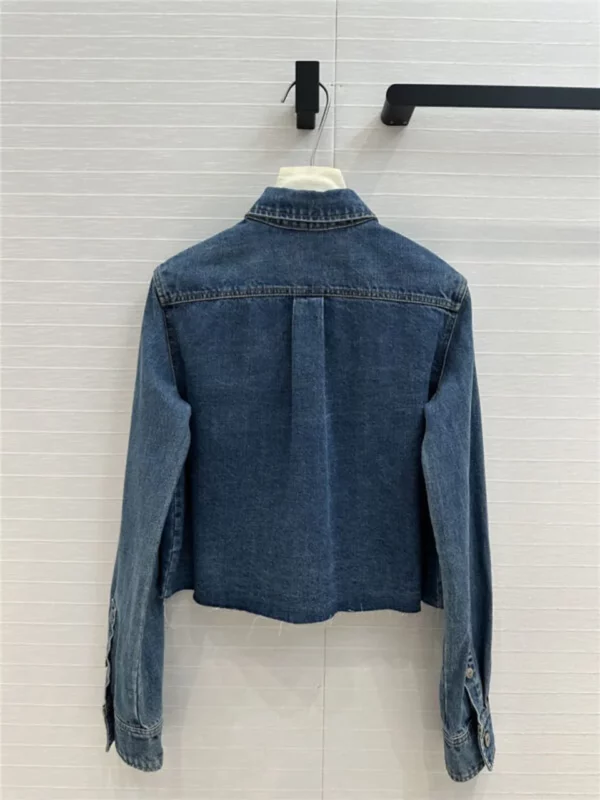 loewe cropped denim shirt - aaa replica clothes