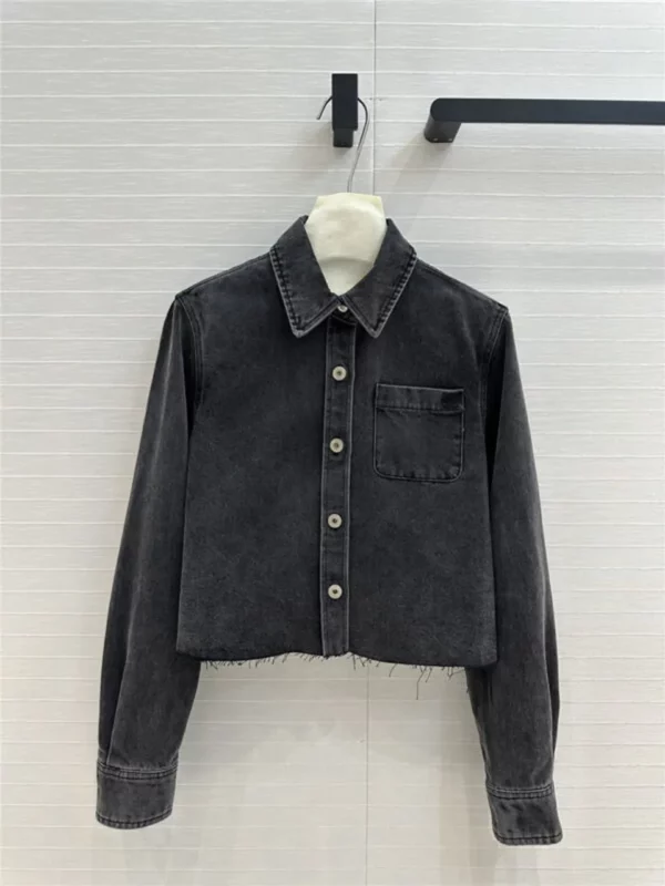 loewe cropped denim shirt - aaa replica clothes