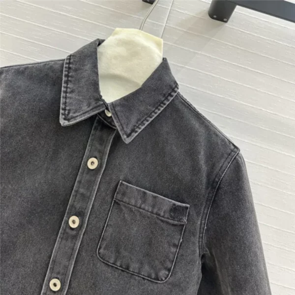 loewe cropped denim shirt - aaa replica clothes