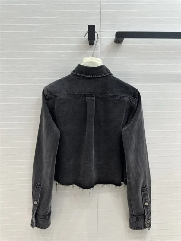 loewe cropped denim shirt - aaa replica clothes