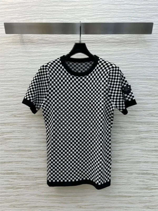 louis vuitton LV knitted short sleeved top - Replica Louis Vuitton