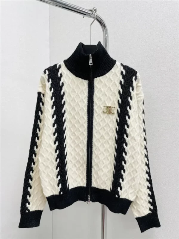 celine stand collar cardigan - aaa replica clothes