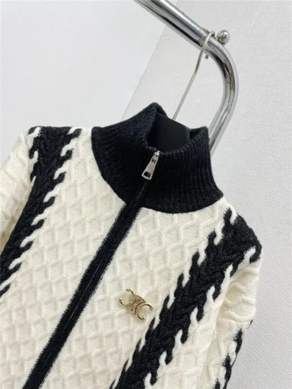 celine stand collar cardigan - aaa replica clothes