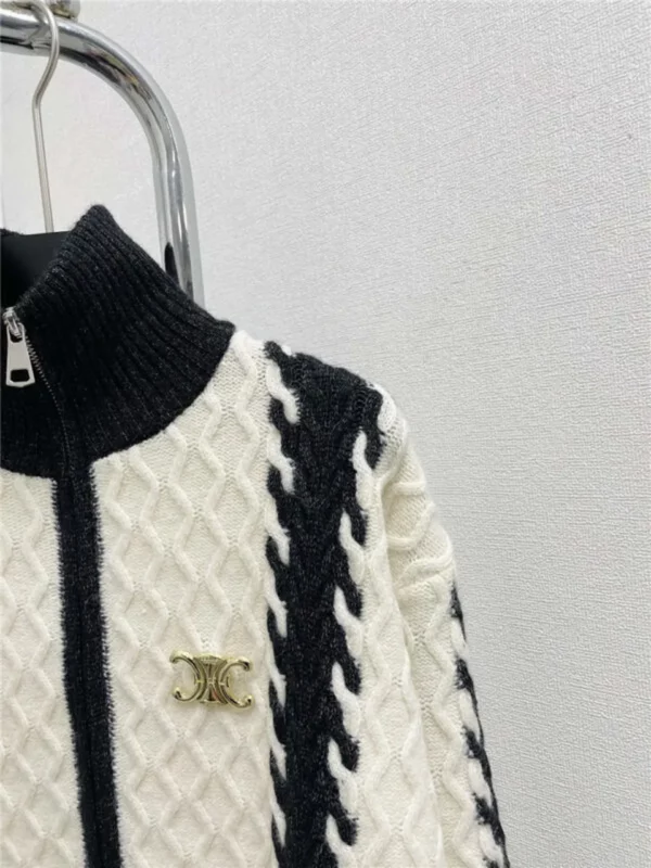 celine stand collar cardigan - aaa replica clothes