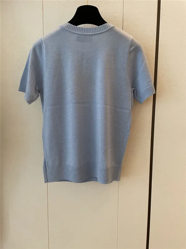 miumiu logo short sleeved sweater