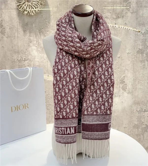 Dior cashmere printed scarf