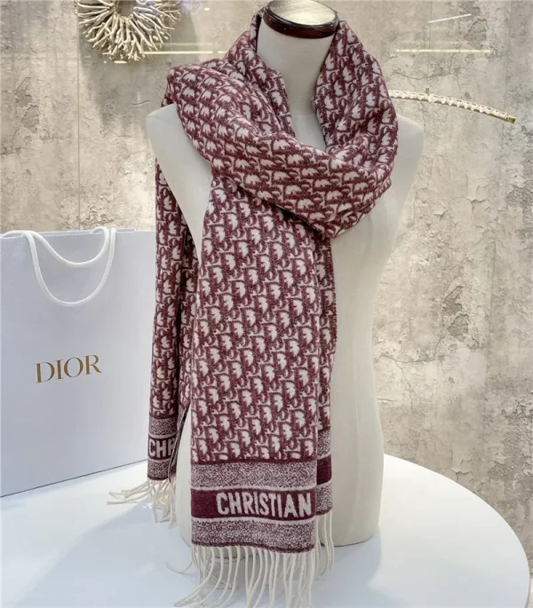 Dior cashmere printed scarf