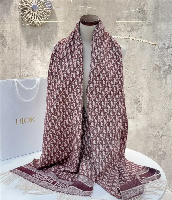 Dior cashmere printed scarf