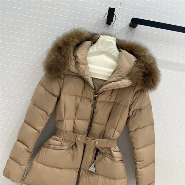 moncler long hooded down jacket