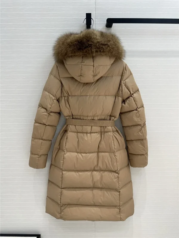 moncler long hooded down jacket