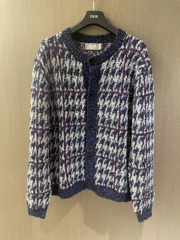 dior colorful blue cardigan